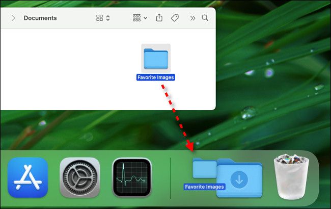 Drag any folder to the Dock to create a shortcut there.