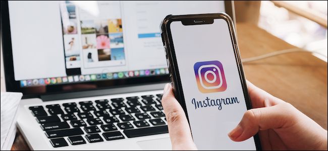 Instagram logo on a smartphone and laptop