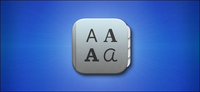 Mac Big Sur Font Book App Icon on blue background