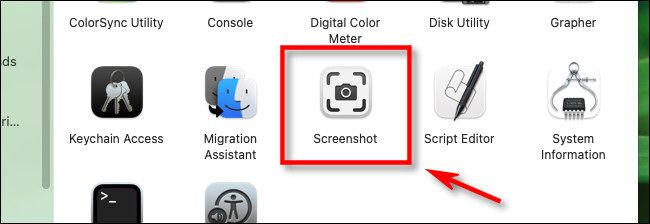 In Finder, double-click the "Screenshot" app icon.