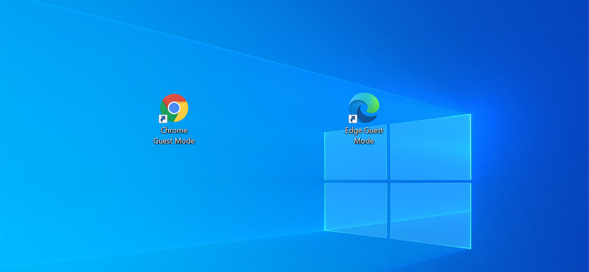 Chrome and Edge icons on Windows desktop