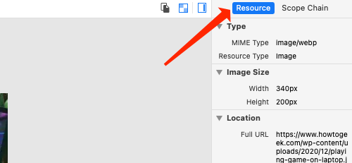Click the Resources tab
