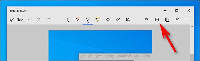 Click the "Save" icon, which looks like a floppy disk.