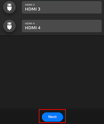Name your HDMI inputs, then tap "Next."