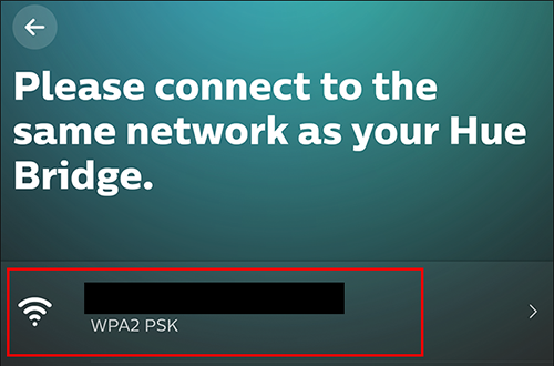 Choose your home network from the list and input your Wi-Fi password to continue.