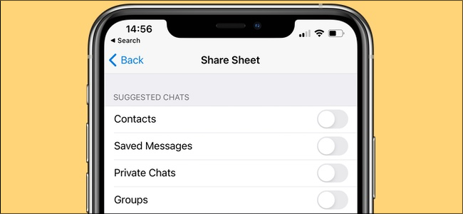 Telegram lets you hide chat suggestions from your iPhone's share sheet