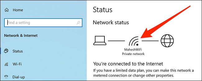 Check the Wi-Fi signal strength using Settings
