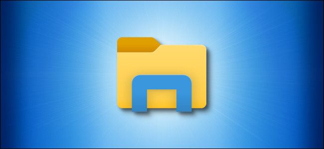 Windows 10 File Explorer Icon on a Blue Background