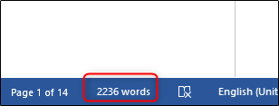 word count of PowerPoint notes in Microsoft Word