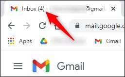 The &quot;unread emails&quot; number displayed for the Inbox.