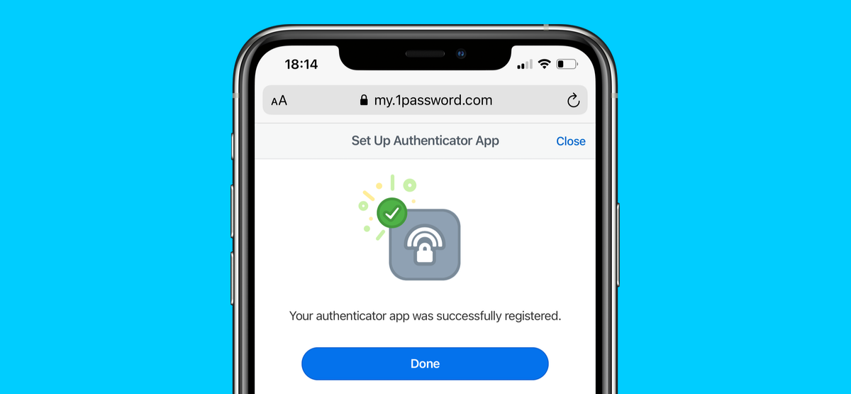 Enable two-factor authentication on 1Password