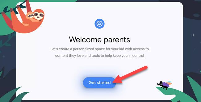 get started screen
