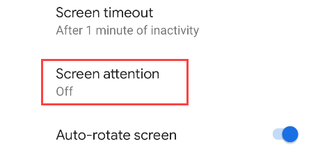 select screen attention