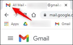 The &quot;unread emails&quot; number on the tab icon.