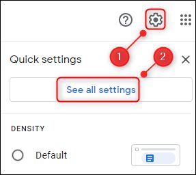 The settings cog and the &quot;See all settngs&quot; option.