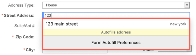 Use autofill in Firefox