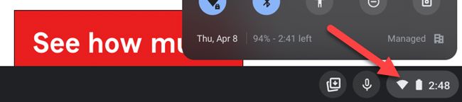 click the clock in the task bar
