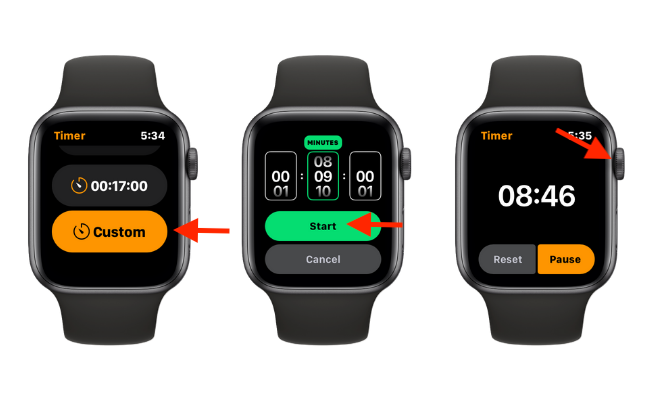 Set A Custom Timer on Apple Watch