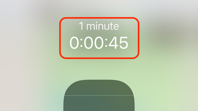 Timer Started in Control Center