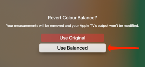 Select Use Balanced