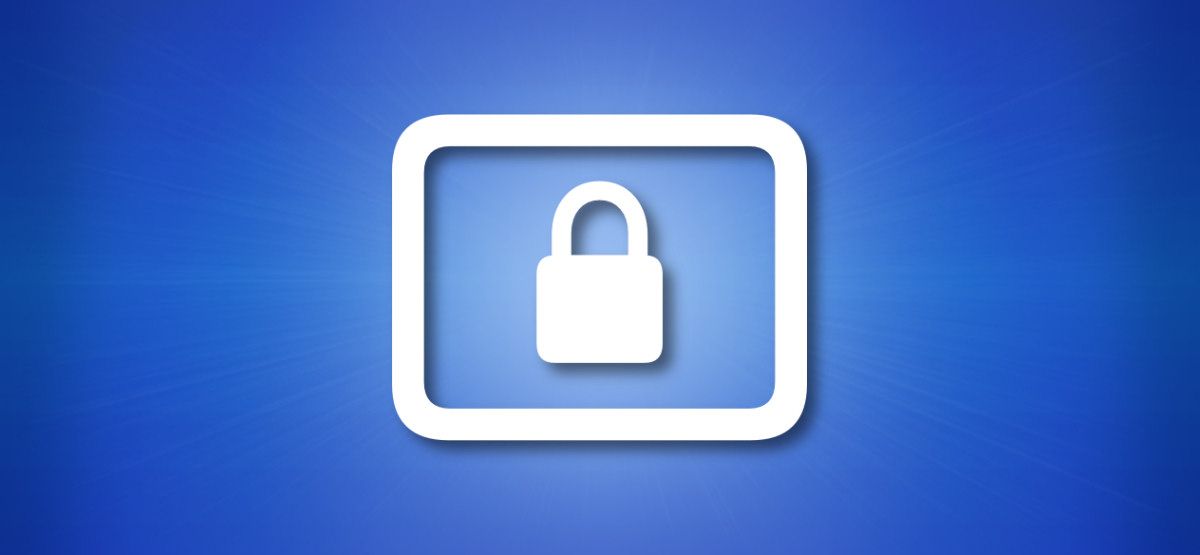 Apple Lock Screen Icon on a blue background