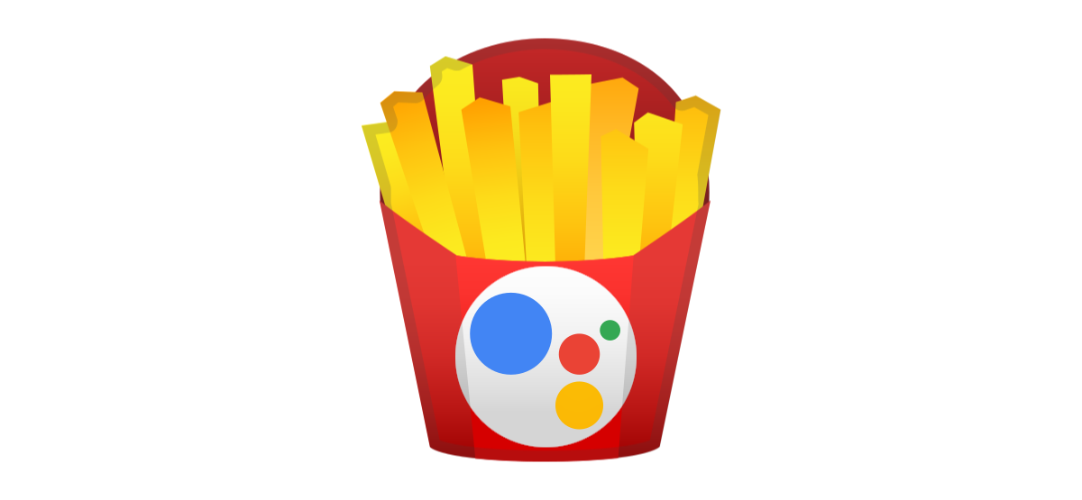google assistant logo on fries