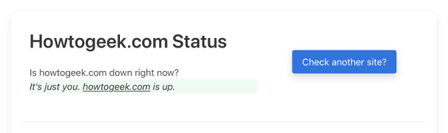 Downfor.io Status for How-To Geek