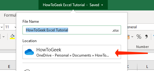 Check the save folder location for Microsoft Excel workbooks