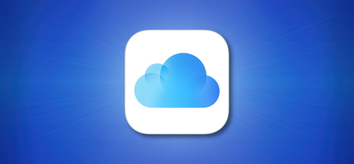 Apple iCloud Icon on a Blue Background