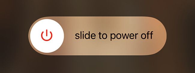 The Apple iPhone "Slide to Power Off" slider.