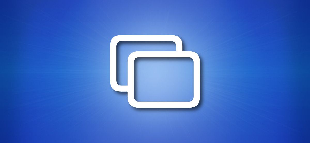Apple Screen Mirroring Icon on a Blue Background Hero