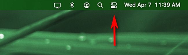 Click the Control Center icon in the macOS menu bar.