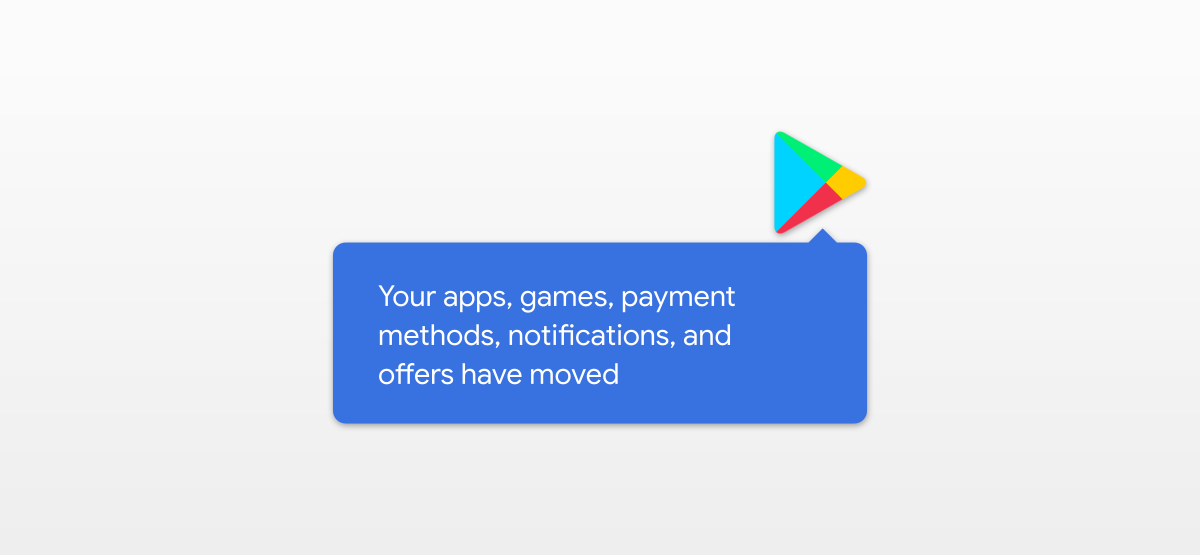 google play store new UI message