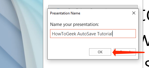 Name your PowerPoint presentation