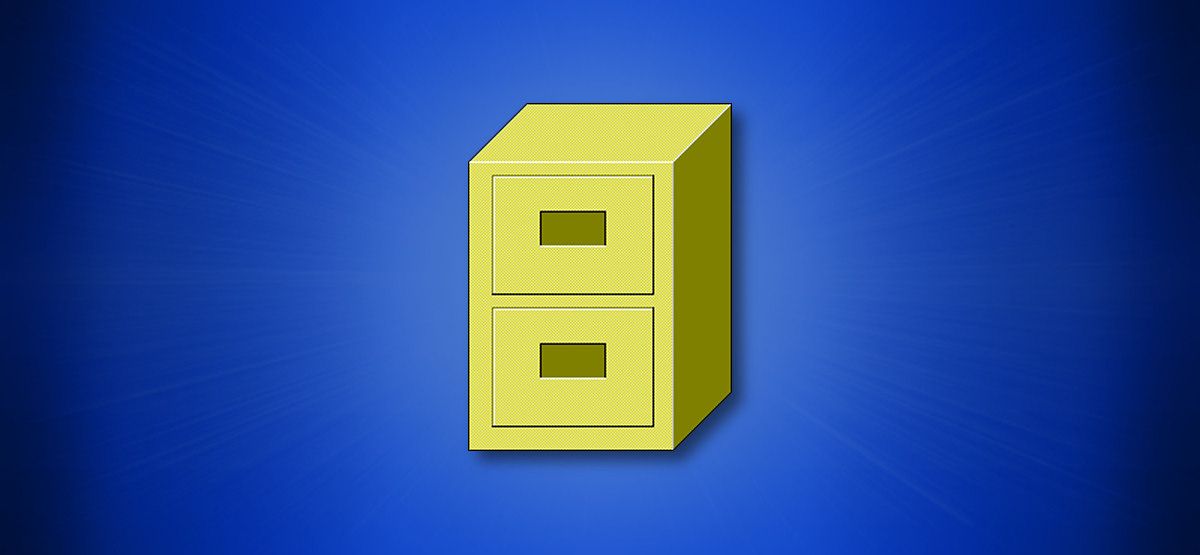 The Windows 3.x File Manager Icon on a Blue Background