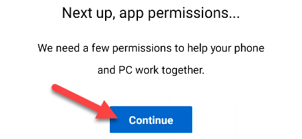 continue with permissions