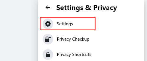 Select "Setting" from the next menu.