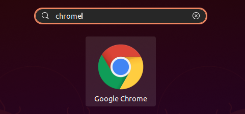 Searching for Google Chrome in GNOME