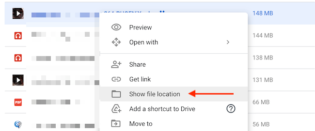 To find the location of a file, click &quot;Show File Location&quot; in the right-click menu.
