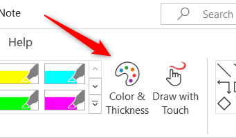 Color and Thickness option