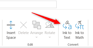 Ink to Text option