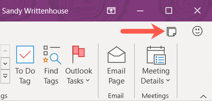 Click the Open Feed icon in OneNote