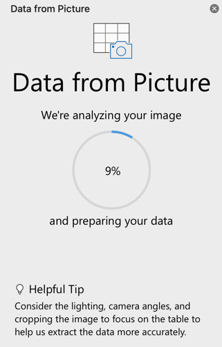 How to Insert Data from a Picture in Microsoft Excel for Mac