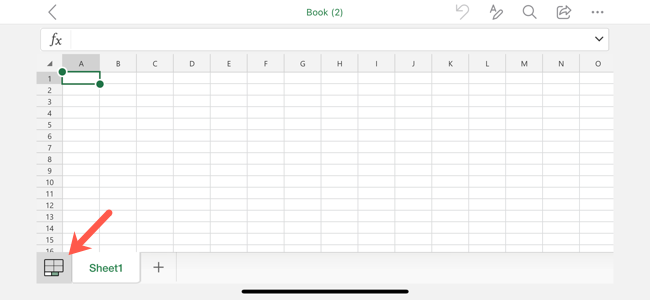 Sheets Tab in Excel on Mobile