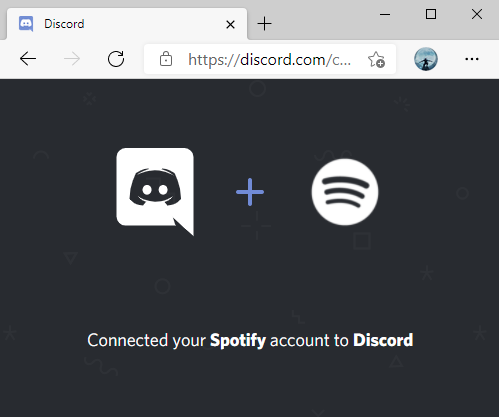 Spotify connected to Discord confirmation