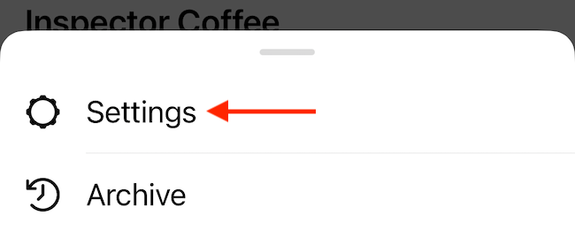 Choose &quot;Settings&quot; from the menu. 
