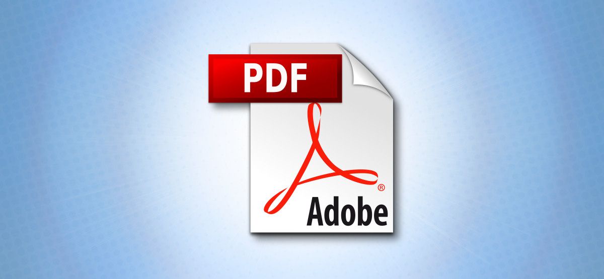 Adobe PDF Logo on a blue background hero