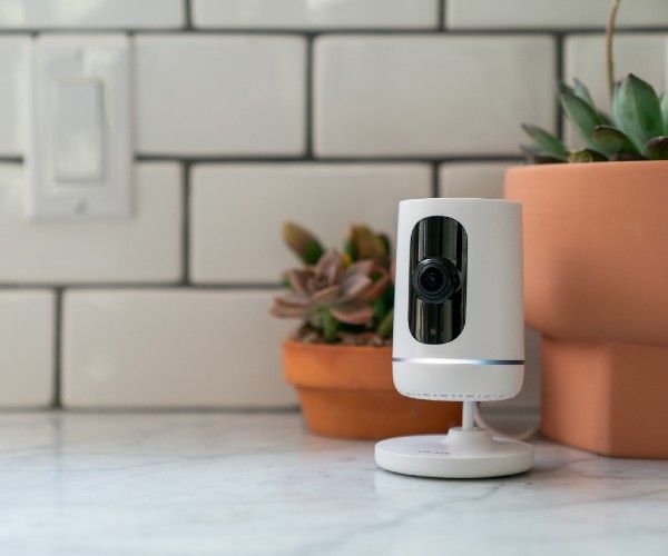 Vivint camera on marble counter