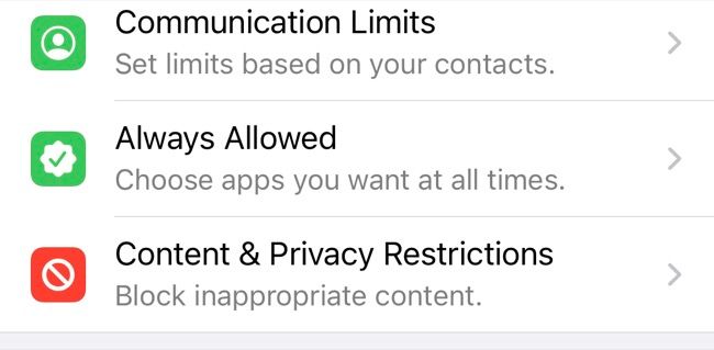 Content & Privacy Restrictions for iOS/iPadOS