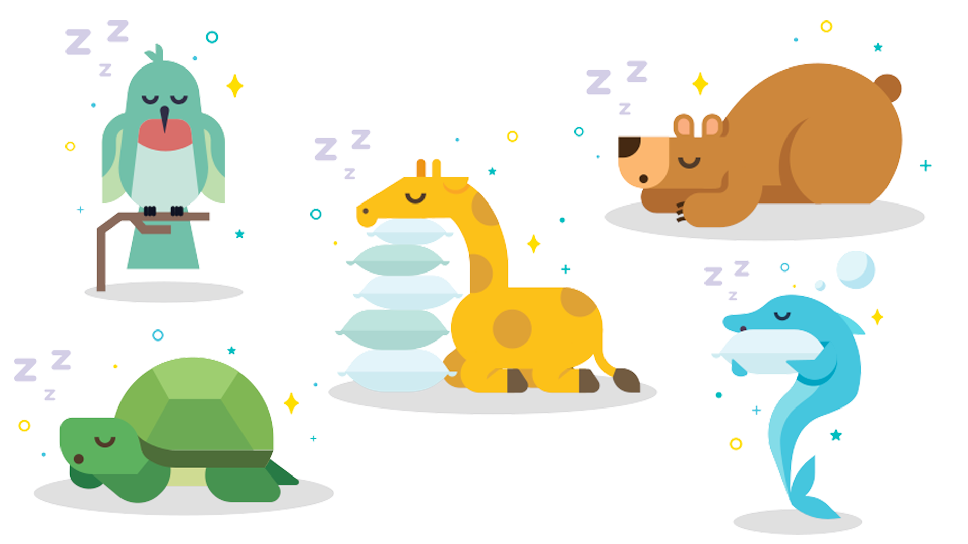 Icons used for Fitbit's &quot;Your Spirit Animal&quot; feature.